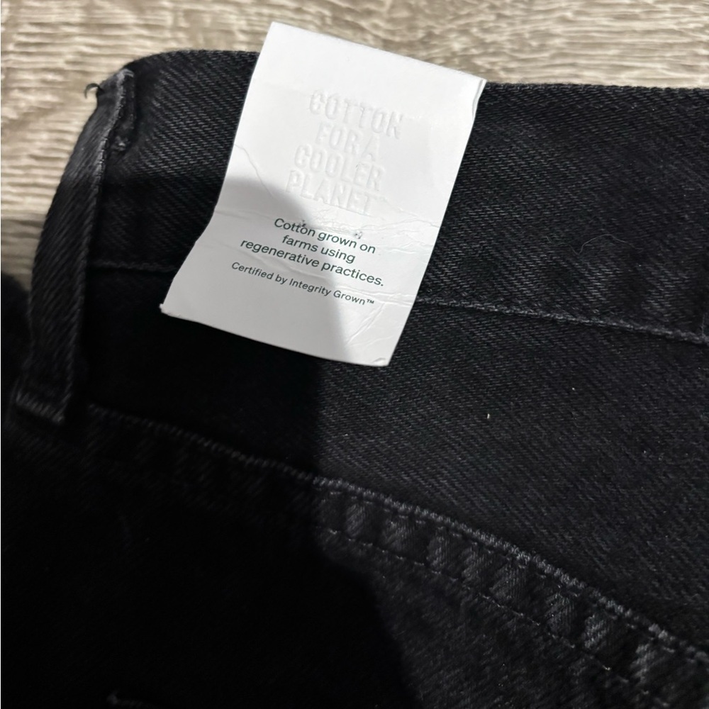 AGOLDE Kelly Jean in Fuse Black Distressed Straight Leg Size 31 NWT - Picture 13 of 13